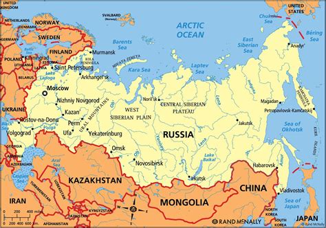 Map Of Russia Regions Political And State Map Of Russia