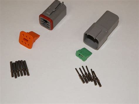 Deutsch Dt Series 6 Pin Connector Kit Wstyle Terminals Barrel 16 20