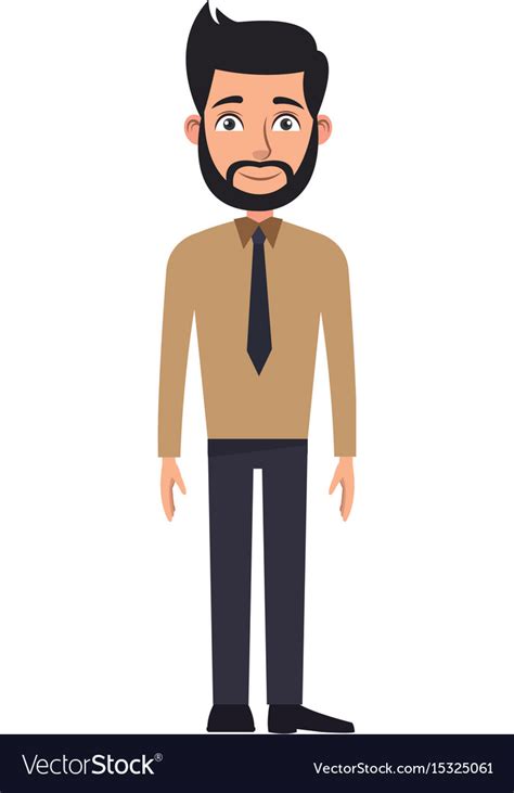 Cartoon Business Man Character Young Male Vector Image