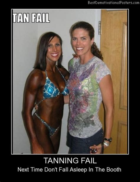 Tanning Fail Completely Demotivational Poster