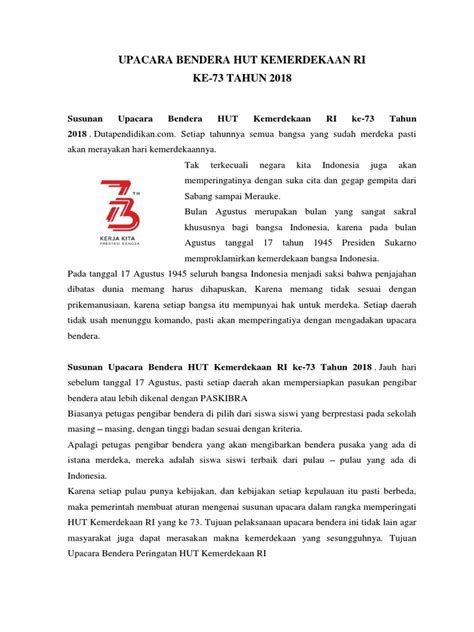 Contoh Contoh Teks Pembawa Acara 17 Agustus Di Sekolah Bahasa Sunda