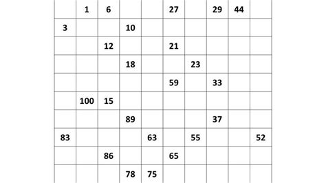 Number Grid Quiz