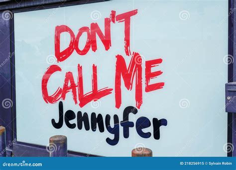 Jennyfer Don`t Call Me Logo Brand And Text Sign Shop Front Of Clothing