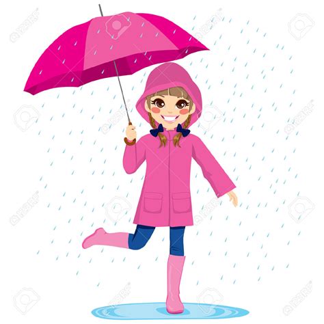 Little Girl With Umbrella Clipart Clipground