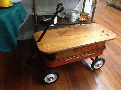 Good value coffee table for small spaces or tight budget! Little red wagon made into a coffee table. | Red wagon ...
