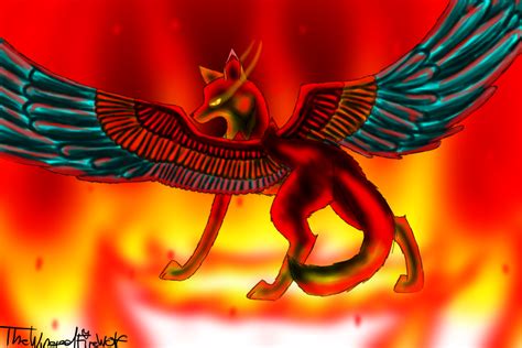 The Winged Fire Wolf Remake By Thewingedfirewolf On Deviantart