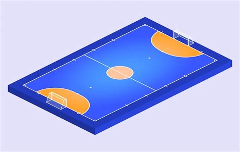 Free Vector Flat Design Futsal Field With Players Illustration