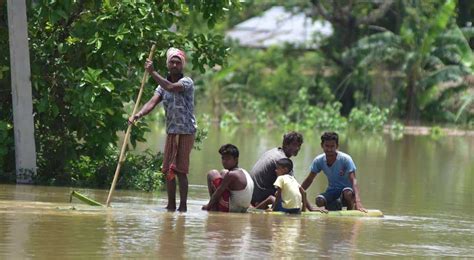 Assam Flood Situation Deteriorates Affects 225 Lakh People In 9 Districts