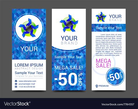 Set Of Vertical Banners For Your Business Ad Vector Image