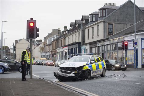 Emergency Services Rush To Greenock Street After Police Vehicle Smashes