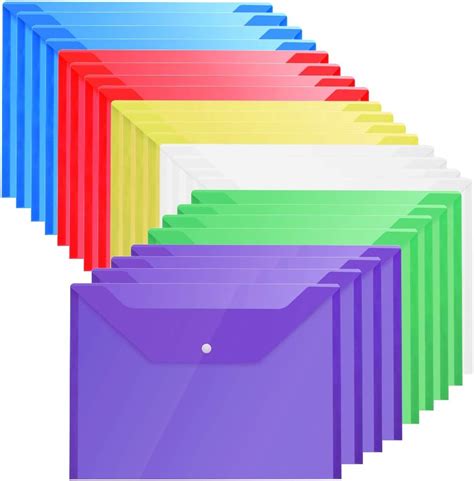 Plastic Envelopes Poly Envelopes 24 Pack Poly Folders With Snap