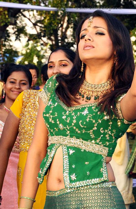 Trisha Telugu Movie Sankham 11 Lehenga Choli Hot Navel Hd Stills