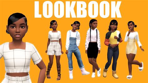 Sims 4 Create A Sim Preteen Lookbook Youtube