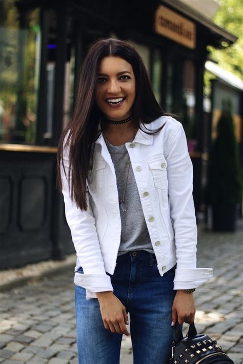 What To Wear With A White Jean Jacket Buy And Slay