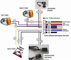 Rear Brake Led Light Bar Turn Signal For Harley Road Wiring Diagram