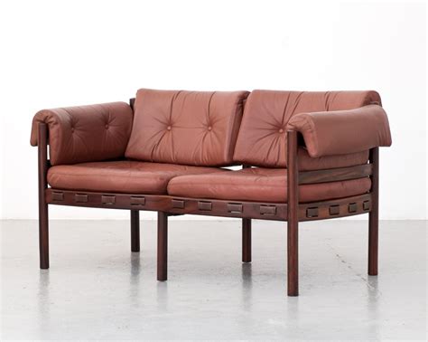 Leather And Rosewood Model 925 Sofa By Sven Ellekaer For Coja 1960s 112671