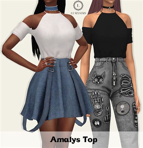 Lumysims “ Amalys Top • 20 Swatches • Shadow Map • Hq Mod Compatible