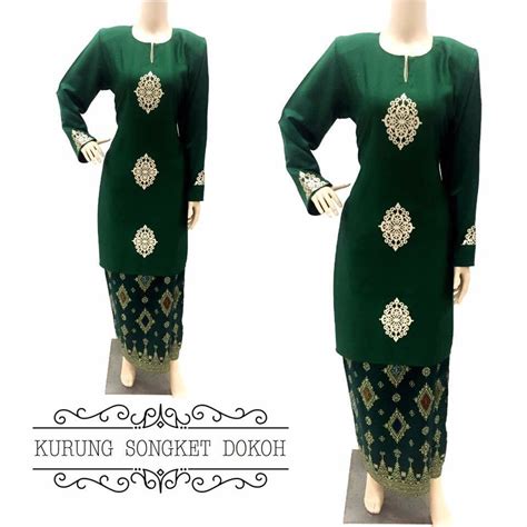 baju kurung warna hijau lumut baju kurung crepe sakura collection smc 111 saeeda collections
