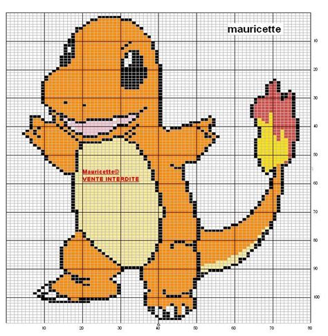 See more ideas about pixel art templates, minecraft pixel art, pixel art. flammèche | Point de croix, Pokemon a imprimer, Tricot enfant