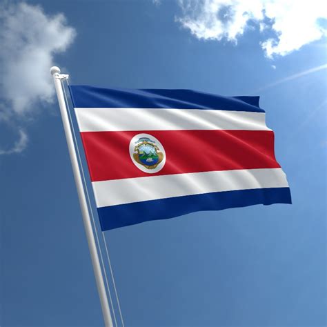 The civil ensign omits the coat of arms, since the flag with the coat of arms is only permitted to be used by the government. Costa Rica lags | Buy Flag of Costa Rica | The Flag Shop