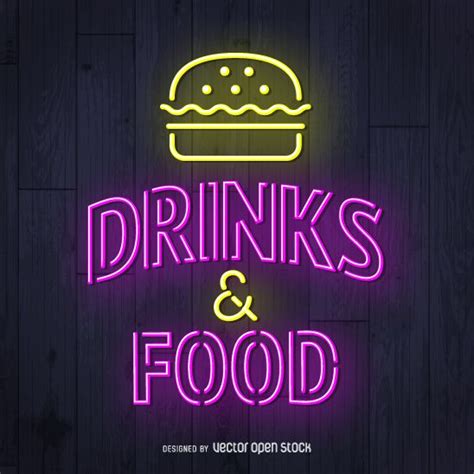 Botw is also a great place for designers to showcase their work. Drinks and food neon sign - Free Vector | Neon signs ...