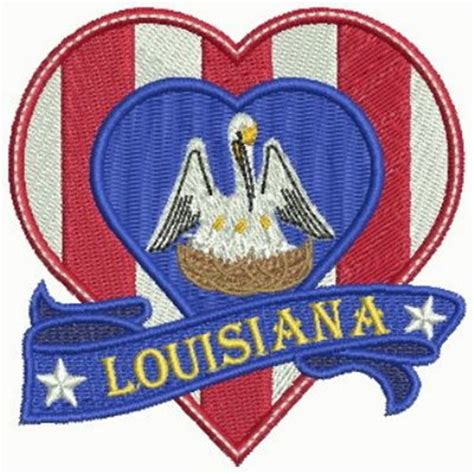 Patriotic Louisiana Embroidery Designs Machine Embroidery Designs At