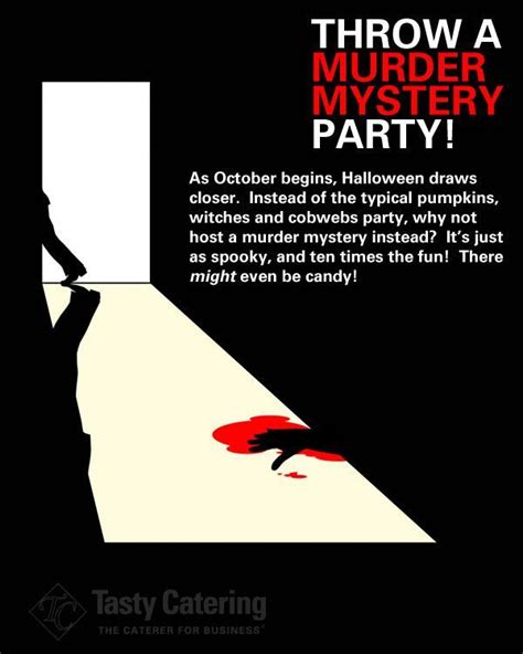 The kit includes a story about a murder, which usually occurs either during the course of the dinner or before the party begins. Find out how to throw a Murder Mystery Party with our ...