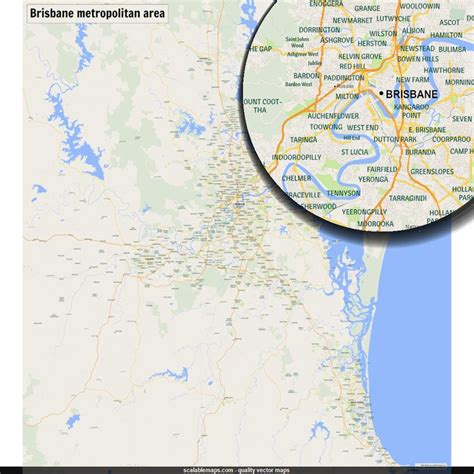Scalablemaps Vector Map Of Brisbane Gmap Regional Map Theme Map