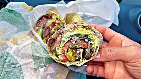 Tasting Subway Roast Beef Spinach Wrap Youtube