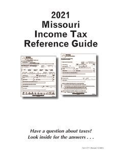 Form Missouri Income Tax Reference Guide Preview Form