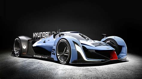 รูปภาพรถฮุนได F1 สีน้ำเงินและสีดำ Hyundai N 2025 Vision Gran Turismo