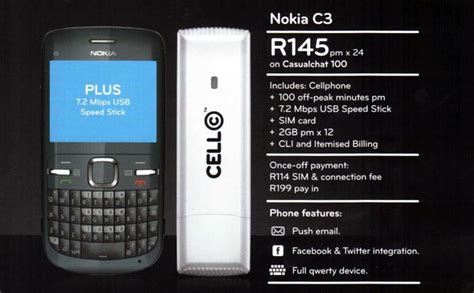 Cell C Phone And 2gb Data Deal