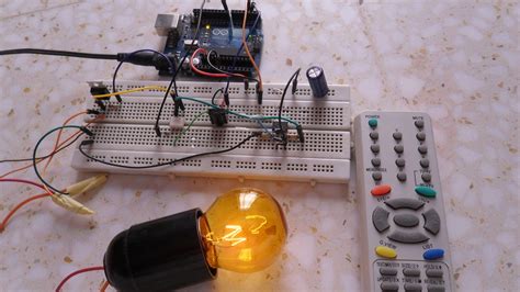 Light load is connected to relay. Remote controlled light dimmer with Arduino - Simple Projects