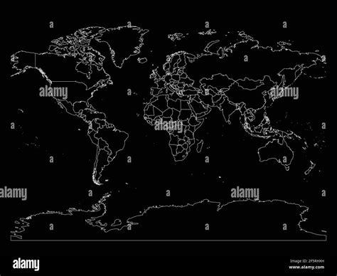 World Borders Map Black And White Stock Photos And Images Alamy