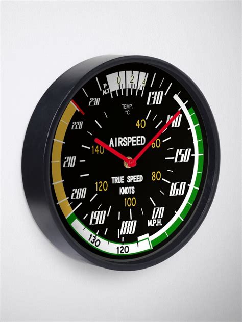 Airspeed Gauge Avionics Wall Clock Clock By Space95tees Redbubble