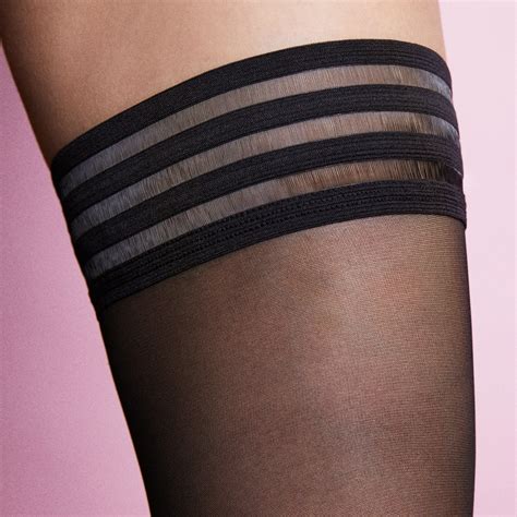 New Arrival Sheer Sexy Lady Hosiery Collection Thigh High Stripped Band Stockings Buy Sexy