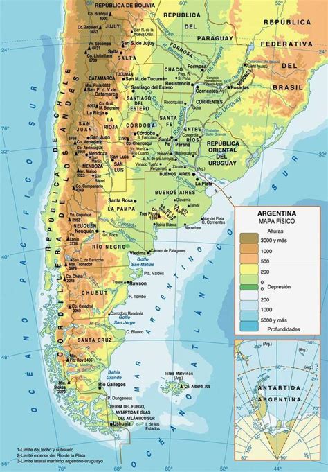 Mapa De Argentina Político Mapa Físico Geográfico Político