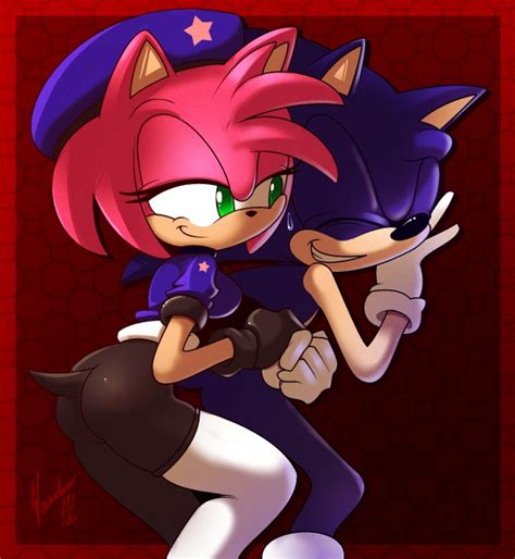 Amy Rose And Sonic By Nancher On Deviantart