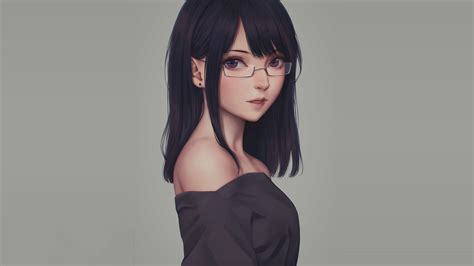 Girl With Glasses Anime Wallpapers Top Free Girl With Glasses Anime Backgrounds Wallpaperaccess