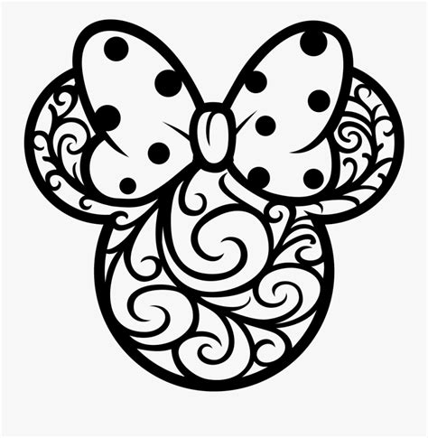 Minnie Mouse Clipart Black And White Free Transparent Clipart