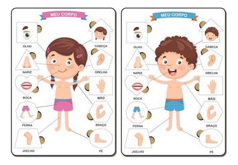 Brinquedos Educativos Jogos Aprendendo As Formas E Partes Do Corpo Humano Menino E Menina