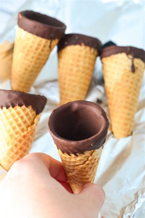 Chocolate Filled Ice Cream Cones Courtneys Sweets
