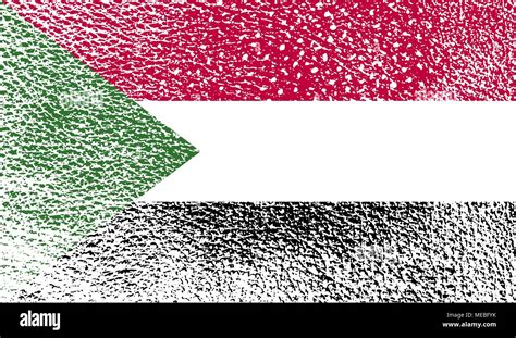 bandera de sudán antiguo con textura ilustración vectorial imagen vector de stock alamy