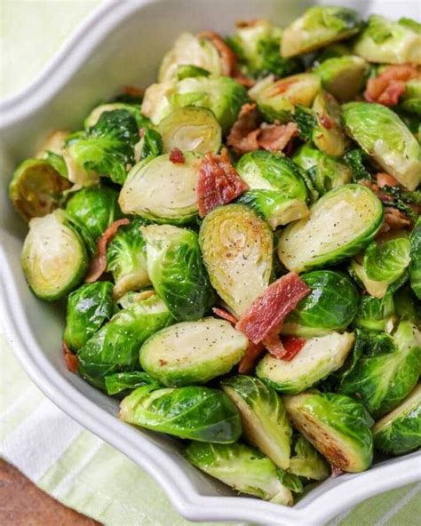 Easy Brussel Sprouts With Bacon Recipe Lil Luna