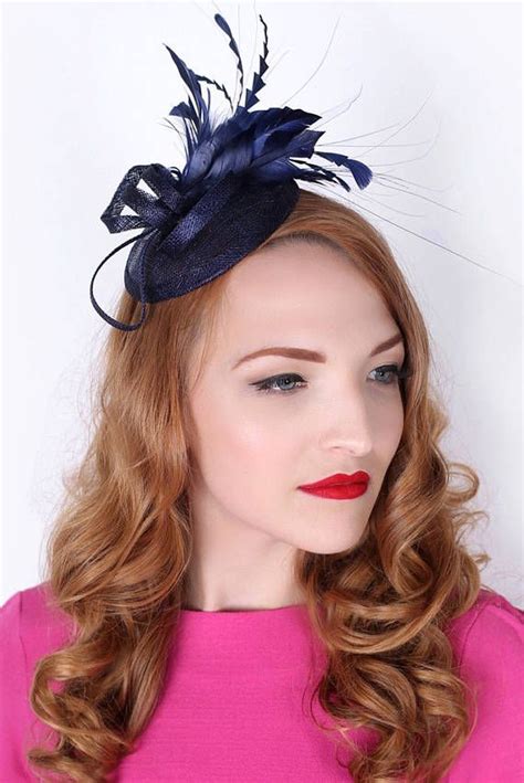 arianna navy blue fascinator this season sophisticated fascinators stole the show on the
