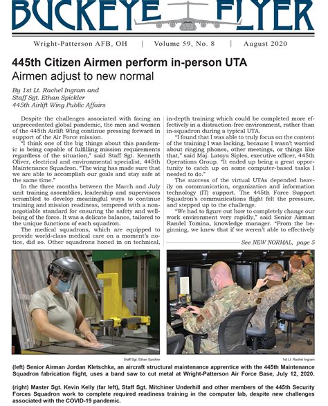 august buckeye flyer now available 445th airlift wing article display