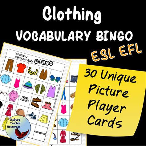 Classroom Vocabulary BINGO game. ESL EFL ESL Activities - 30 Unique ...