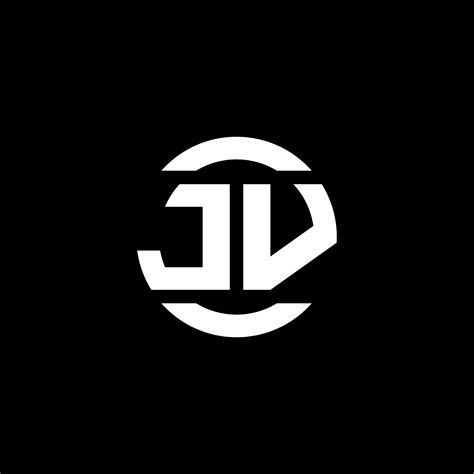 Monograma Del Logotipo De Jv Aislado En La Plantilla De Diseño De