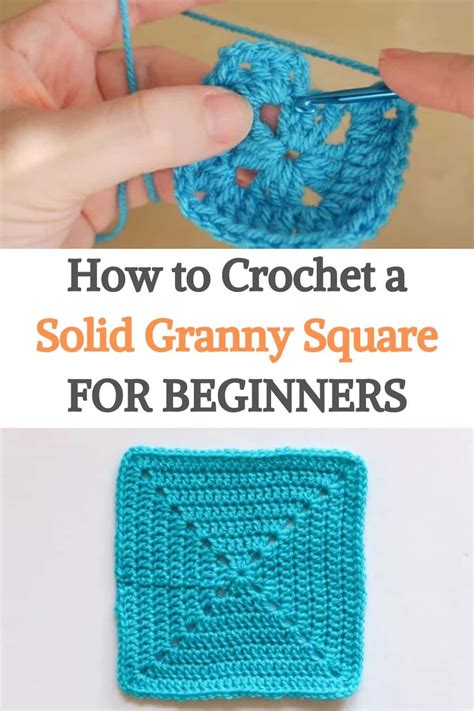 How To Crochet A Solid Granny Square For Beginners