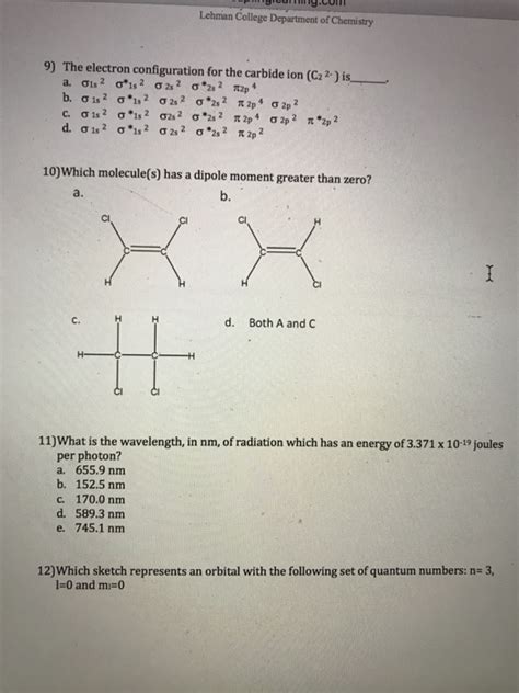 Mncl2.4h2o mn(ii) ar3d5pale pink mn(acac)3mn(iii) ar3d4lustrous dark brown kmno mn (vii) ar  deep purple mn(acac)3synthesis Solved: The Electron Configuration For The Carbide Ion (C2 ...